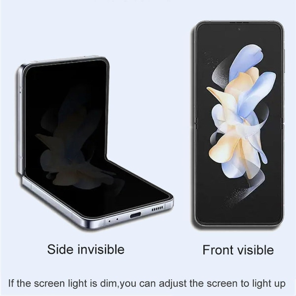 Z Flip 5 Skärmskydd, Privacy Skärmskydd Kompatibel Samsung Galaxy Z Flip 5 Anti-tittande yttre+inre skärmskyddsfilm