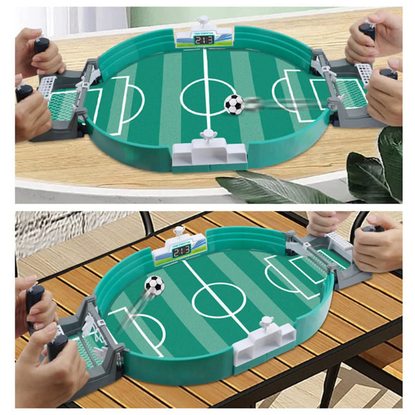 Jalkapallopöytä Interaktiiviset pelilelut Kilpailevat jalkapallopelit Lahja lapsille Vihreät Mini luovat lasten lelut 14.1*7.08*3.14In With 2 Balls