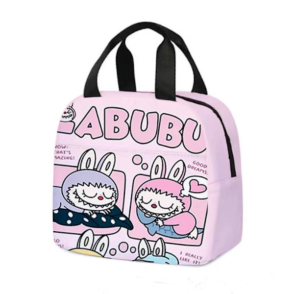 Labubu lunsjbag tegneseriehåndveske student lunsjbag aluminiumsfolie isolert lunsjbag matboks bag 08 8