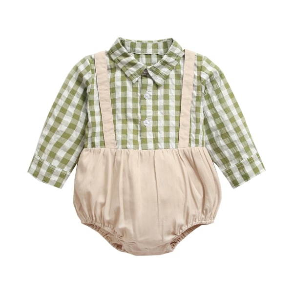 Sanlutoz Nyfødt Babyklær Bomulls Langærmet Jumpsuit Mote Spedbarnsklær Casual BRW2060-KA 12-18M