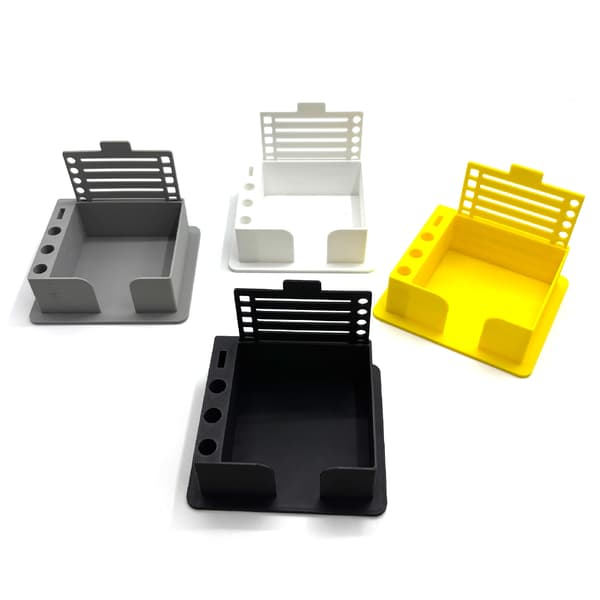 Post-It Note Skabelon Opbevaringsboks Penneholder - Hvid