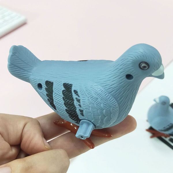 Spring Pigeon Toy Wind-up Statue Interaktiv Leke for barndom Hjem Puber Ornament