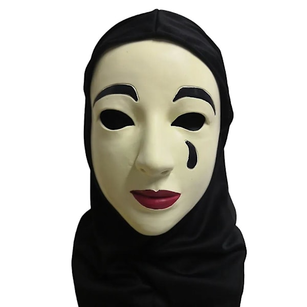 Halloween-film En hjemsøking i Venezia Skrekkmaske Full Head Mask Karneval Skummel Cosplay Latexmaske Festrekvisita A