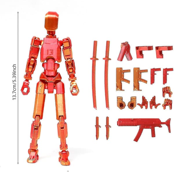 T13 Actionfigur 3D-printet Titan 13 Multi-artikuleret Nova Actionfigur