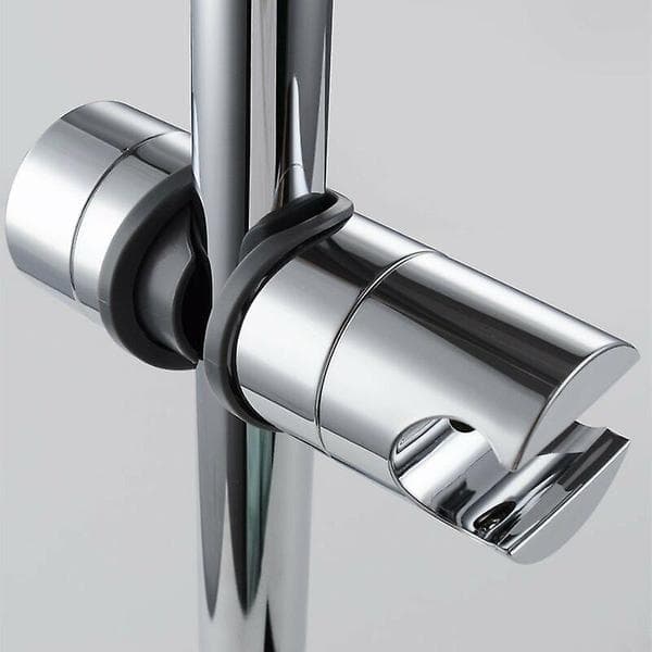 Utskiftbar håndholdt dusjhodeholder, krom ABS dusjhodeholder, 18-25MM justerbar diameter (Grå)
