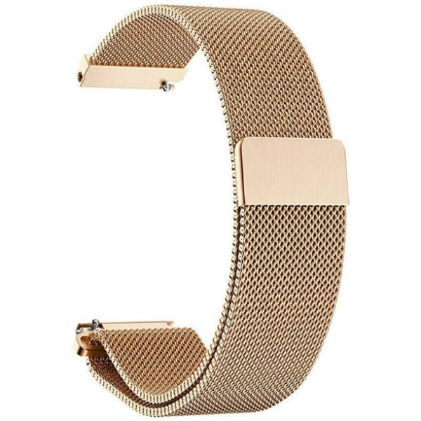 Herr, dam, magnetiska armband i rostfritt stål Quick Release watch 20 mm, roséguld
