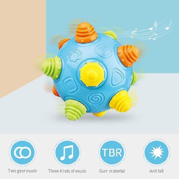2024 Baby Musik Shake Dancing Ball Legetøj, Bpa Fri Bouncing Sensorisk Udviklingsbold Til Drenge Og Piger