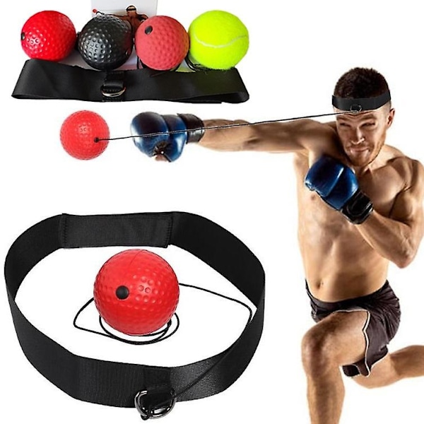 Boksing Refleks Speed Punch Ball Mma Sanda Bokser Heving Reaksjonskraft Hånd-Øye Treningssett Stress Boksing Trening PU black ball