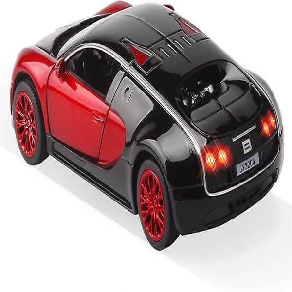 1:32 Bugatti Veyron støpt bil, legeringsmodellbiler lekebiler for 3 til 12 år rød
