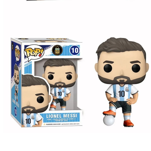 Funko Pop Jalkapallotähdet Lionel Messi #10 Koriste-esine Action Figure Keräilymalli Leikkihahmo