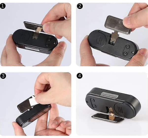 Bilklocka, mini fordonsinstrumentbräda klocka (bil digital klocka termometer)