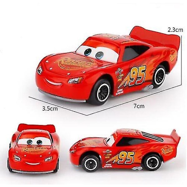 6 st Pixar Cars Lightning Mcqueen Racer Bil Barn Leksakssamling Set Gåvor
