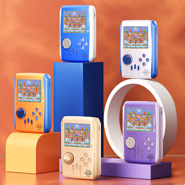S1 Handheld Spelkonsol 3,0-tums Färgskärm Contra Tvåspelarspel Arkad Bärbar Handhållen