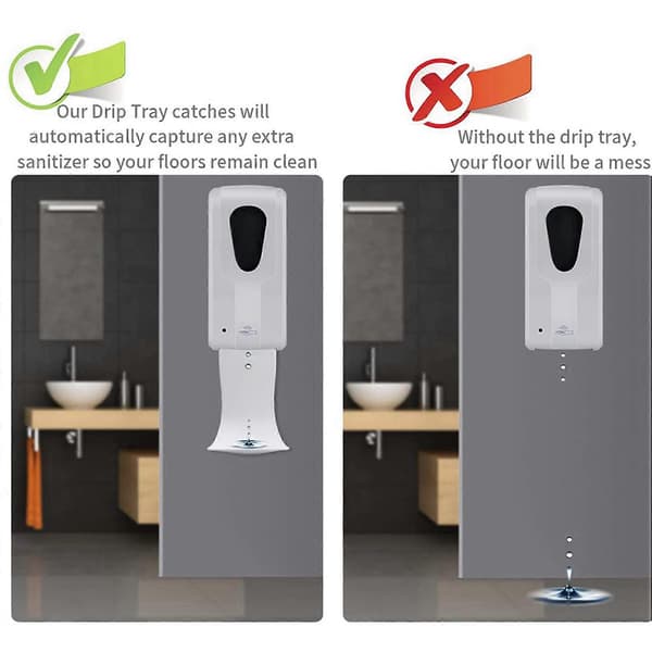 4X Veggmontert såpedispenser dryppebrett, tilbehør til desinfeksjonsmiddeldispenser, for alle såpedispensere