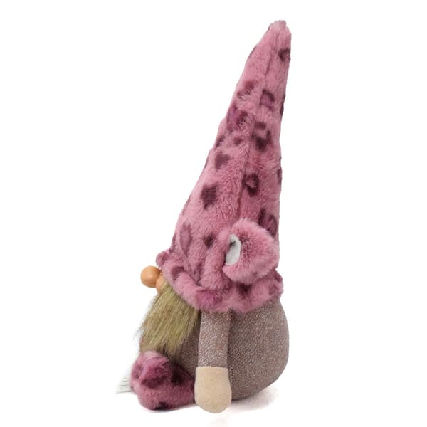 Söt rosa leopard-goblin-docka prydnader pulver leopard harts ansikte tomte-docka medeltida docka