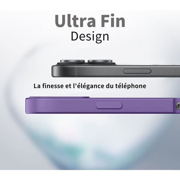 Tenphone Case for iPhone 17 (6.3\"), Shockproof Soft TPU Protective Case with Camera Protection - Purple iPhone 17 iPhone 17 Voilet