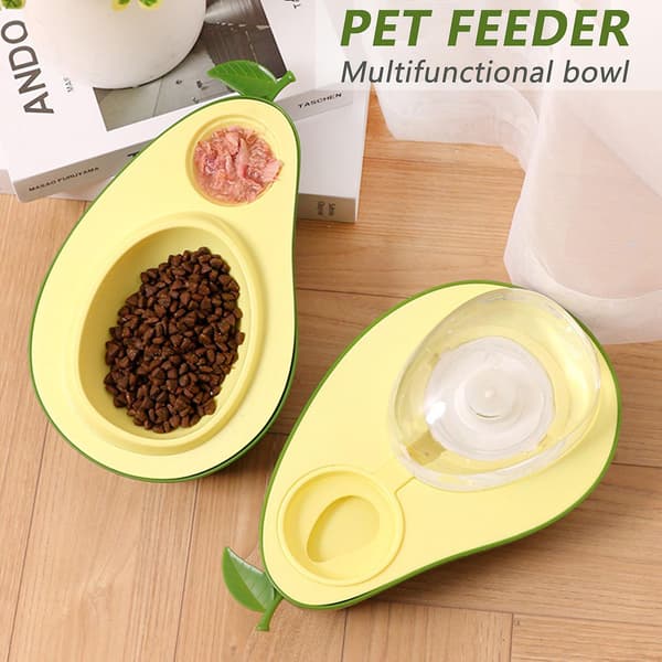 Hund Kat Automatisk Vanddispenser Foderautomat Avocado Form til Indendørs Kæledyr Feeding
