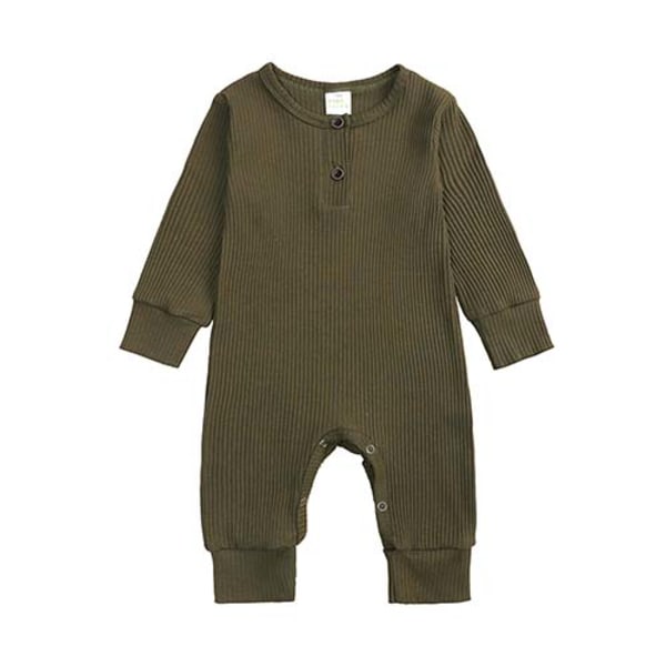 Baby Jumpsuit med Lång Ärm Bekväma Kläder för Pojkar och Flickor Toddler Jumpsuit Nyfödd Krypande Dräkt Vår Höst 4 18-24m