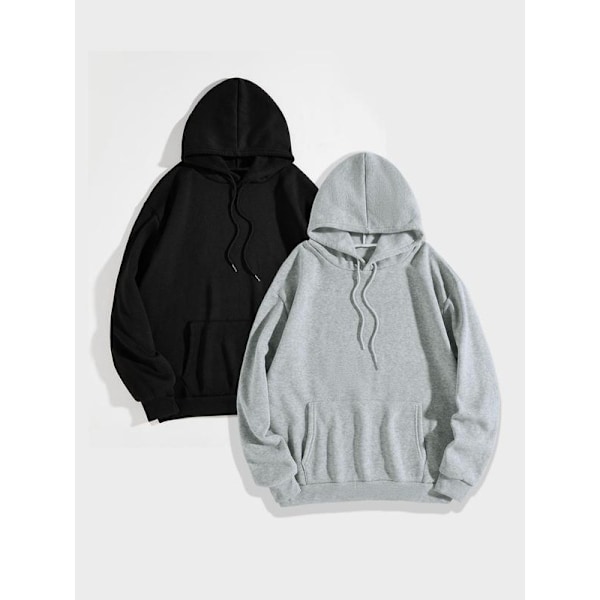 Dame Oversized Sweatshirt med Minimalistisk Design - Løstsiddende Trøje med Hætte Blanco 3XL