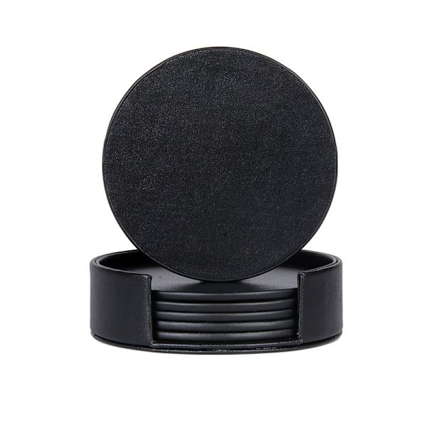 6-pack - Leather Coasters - Glass Coasters