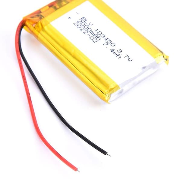 3.7V 103450 Polymer Lithium Battery 2000 mAh Rechargeable Speaker High Capacity