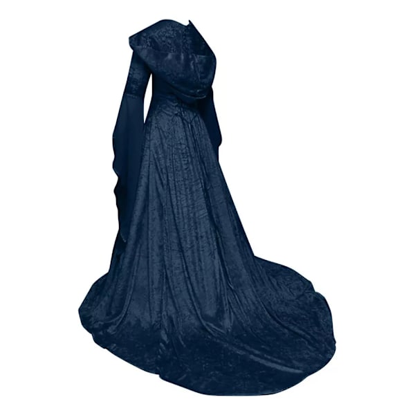 Goottilainen Huppupuku Morsiuspuku Cosplay Halloween Azul marino L