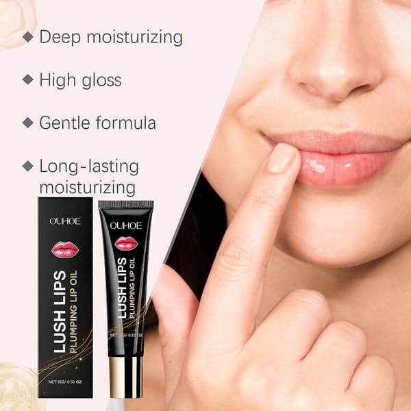 1-3 stk Plumping Lip Oil Nærende Leppefuktighetskrem Avsalter Leppelinjer Tørrhet Leppefuktighetsolje 3pcs