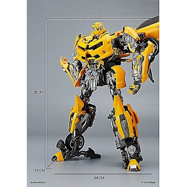 Transformers 28cm Robot Autobots Actionfigurer Leksaker Bumblebee Med Vapen Fordon Transform