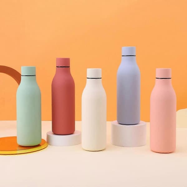 Termokopp, varme og kalde drikker, dobbel rustfritt stål, 550 ml, blå