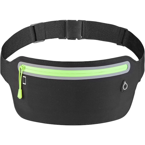 Running Belt,Slim Fanny Pack Exercise Running Waist Belt Bag for Phone Women Men Runners Gym(Black)