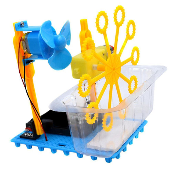 2x DIY Automatisk Bubbelmaskin Handmonterad Vetenskapsexperiment Leksaker