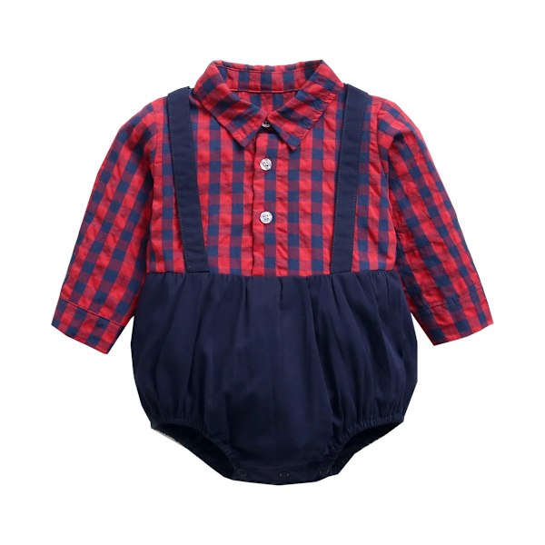 Sanlutoz Nyfødt Babyklær Bomulls Langærmet Jumpsuit Mote Spedbarnsklær Casual BRW2060-NV 18-24M