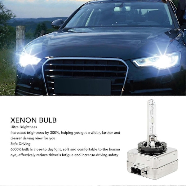 Uudet 2025 35W 6000K Xenon Hid -ajovalopolttimot, korvaavat D3s - 2 kpl