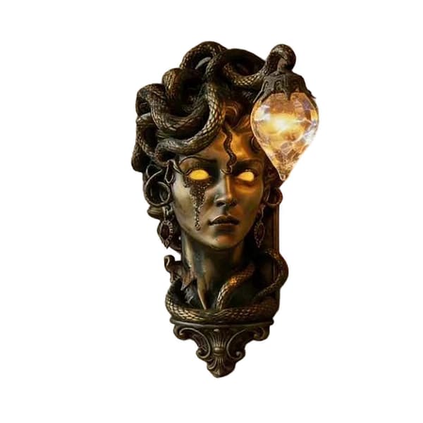 Harpiks Gorgon Lampe - Mørk Stil & Nem Installation - til Temabutik 1pc