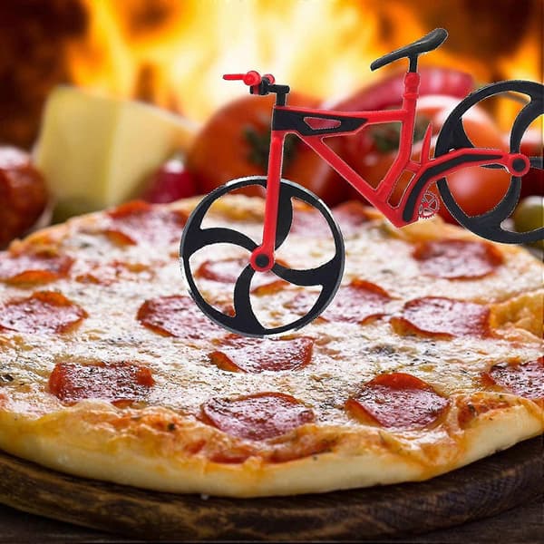 Pizzakutter Sykkel Pizzakutter Rustfritt Stål Dobbel Pizzakutter