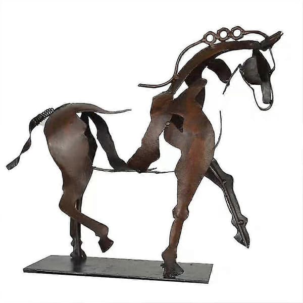 Metal Hesteskulptur Adonis Hestestatue Indretning Without Light