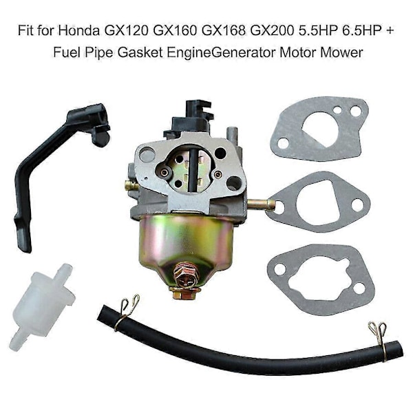 Carburetor Carb Fit For Honda Gx120 Gx160 Gx168 Gx200 5.5hp 6.5hp + Fuel Pipe Gasket Enginegenerator Motor Mower