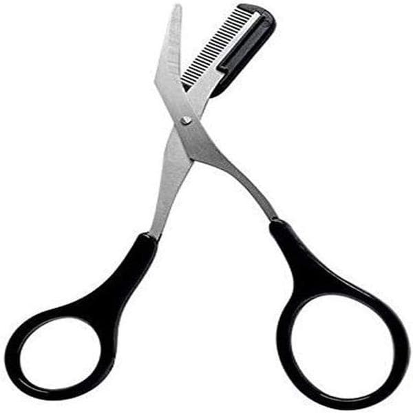 Precision Professional Eyebrow Scissors with Comb and Black