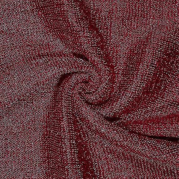 Glitrende Metallisk Sjal med Spænde til Aftenkjoler og Bryllupsbegivenheder Wine red