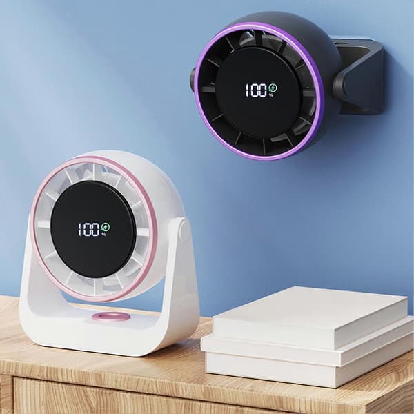 Liten luftcirkulationsfläkt - Lång batteritid bärbar - Sovrum Kontor Skola B 1