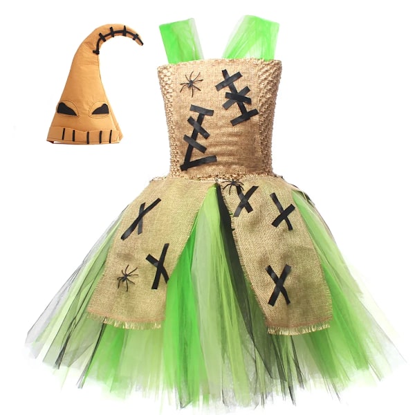 Børns Frankenstein Monster Halloween Kostume Horror Djævel Cosplay Pige Tøj Fancy Karneval Fest Tutu Kjole til Børn 1-14 S01 M 4-5Y