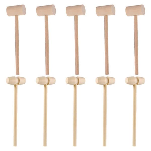 Puinen vasaralelu lapsille, beige pieni nuija, 20 kpl:n setti