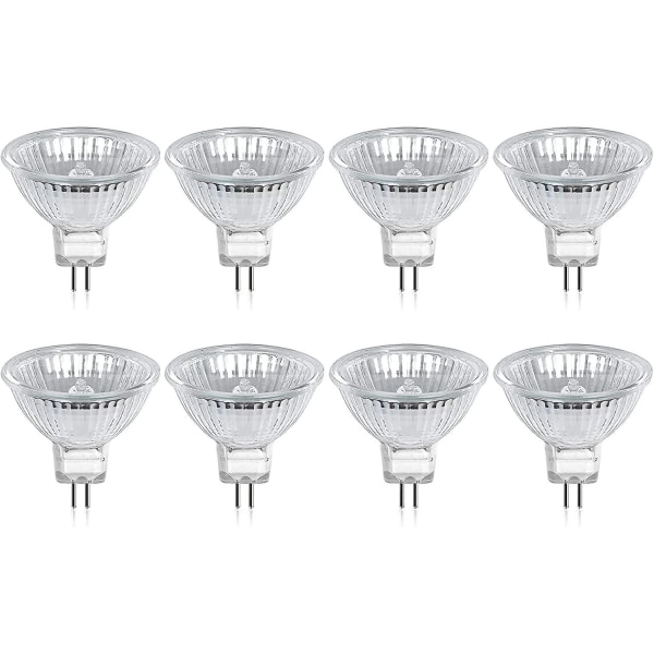 Halogenlampe Gu5.3 Mr16 35w 12v varmhvit 2800k Dimbar, deksel 400 lumen 2-pins erstatningslykt, 8 stk Cisea