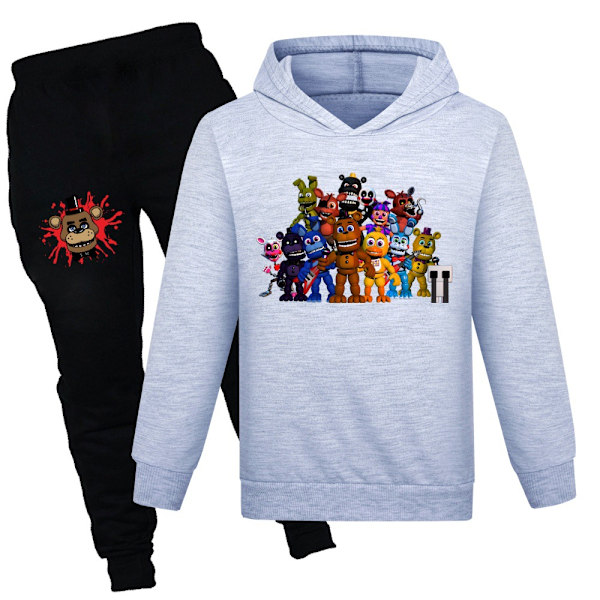 2-delars Pojkars Långärmad Träningsoverall Set Barn Bomull Söta Cartoon Outfit Casual Gamer Grafisk Hoodies Sweatsuit C 170CM