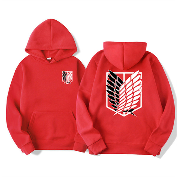 2024 Forår og Efterår Ny Mænds Hoodie 3D Digital Print Casual Løst Dagligt Trøje Rojo S