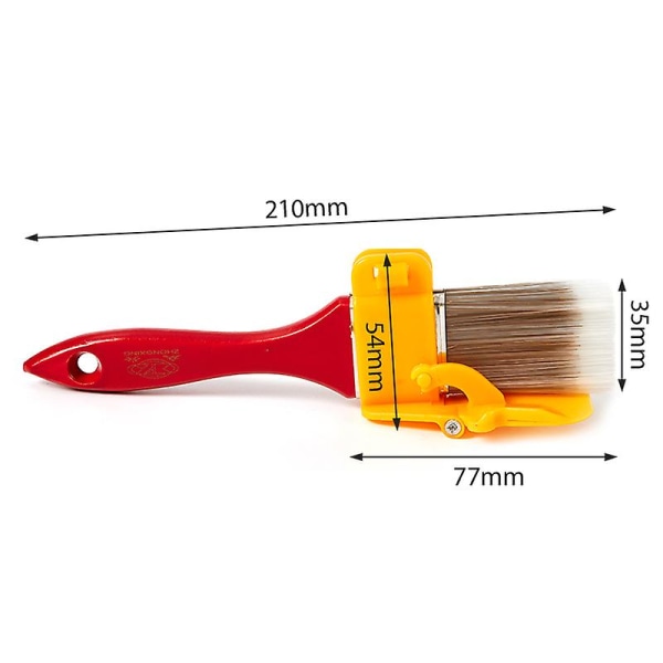 1 sett Clean Cut Profesional Edger Paint Brush Kantskjærer Brush Tool Multifunksjonell Red brown Red brown