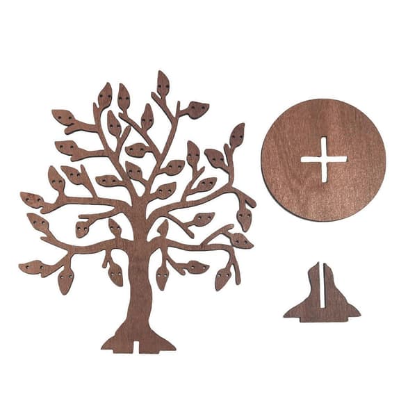 Örhängesställ - Naturmaterial & Slät - för Heminredningspresent 1
