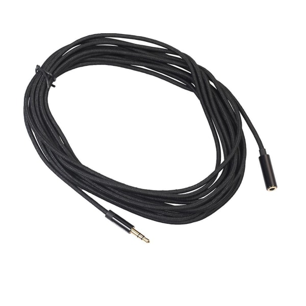 Hodetelefonforlengelseskabel 3,5 mm jack hann-til-hun Aux-kabel svart 0,5 M