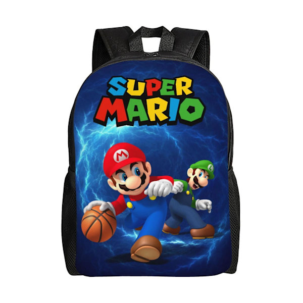 o351 Luigi Mario Unisex-reppu, kannettava tietokoneen koululaukku, korkeakouluopiskelijan laukku, kevyt peruspäiväreppu aikuisille, teini-ikäisille lapsille dmSJB5510