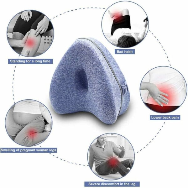 Ortopedisk kudde för lindring av ischias (blå)
